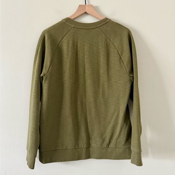 Nike Men's Long Sleeve Pullover Crew Neck Sweatshirt in Heathered Olive Green M - Picture 3 of 6
